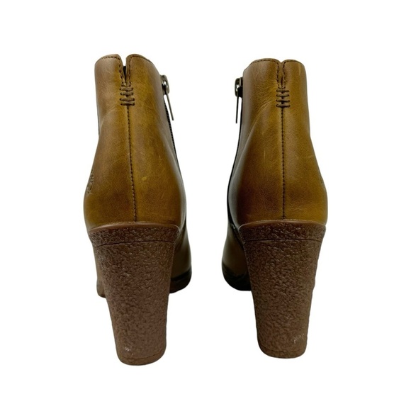 Timberland Women's Size 6 Tillston Peep Toe Leather Boots Ankle Booties Tan - Picture 5 of 16